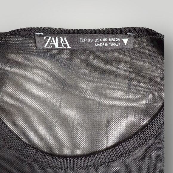 Zara Black Long Sleeve Bodysuit sz XS - Picture 3 of 4